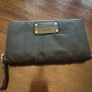 Kate Spade Nylon & Leather Black  Wallet / Organizer - Zip Around